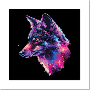 galaxy wolf Posters and Art